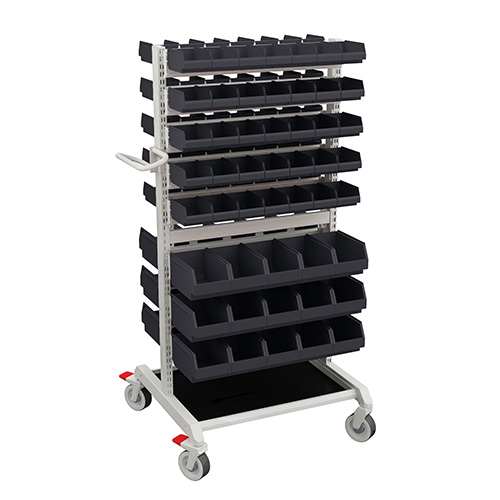 Sovella Nederland Treston basic trolley met opslagbakken en inhaakbare bakkenstrips