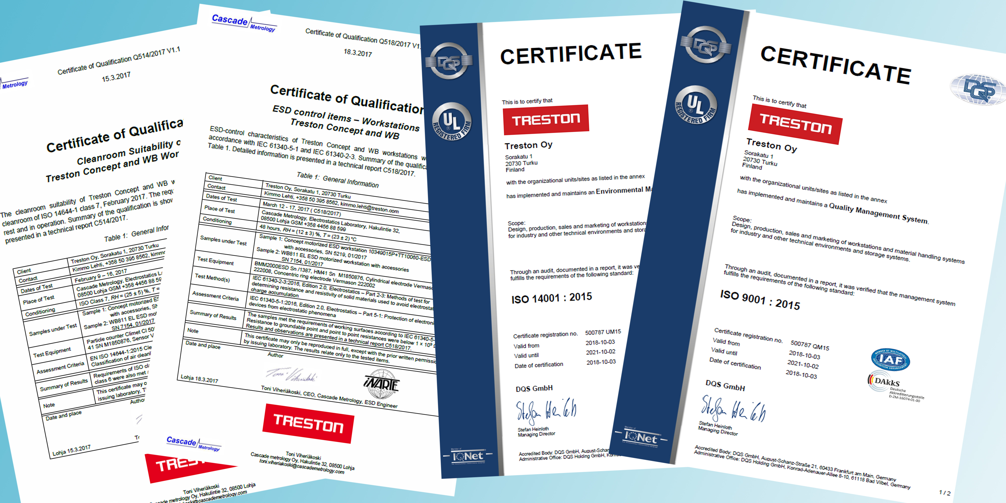 Sovella Nederland Treston certificaat ESD-veilig, Cleanroom, Kwaliteit en duurzaamheid