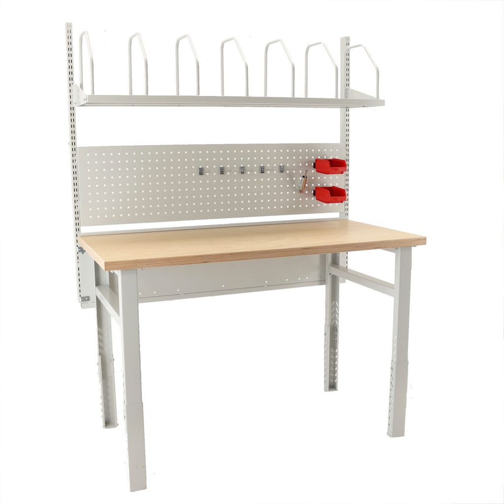 Sovella Nederland Treston inpaktafel met gereedschapsbord en kartonhouder - logistieke werkplek - werkplek magazijn