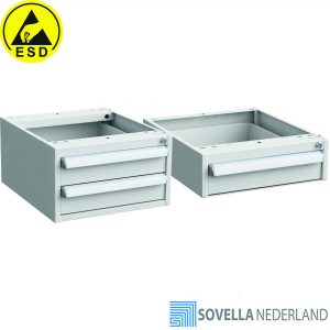 Sovella Nederland Treston ladekast type 45 hangend onder een werkbank - ESD veilig