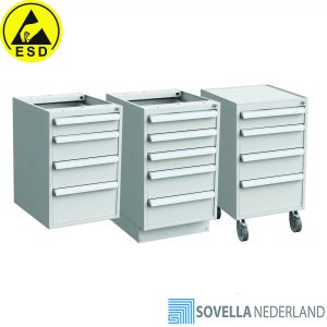 Sovella Nederland Treston ladekast type 45 ESD veilig voor naast of onder een werkbank