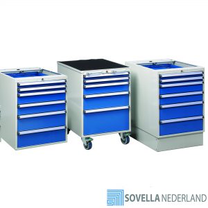 Sovella Nederland Treston ladekast type 55 met sokkel, hangend of met wielenset voor naast of onder een werkbank