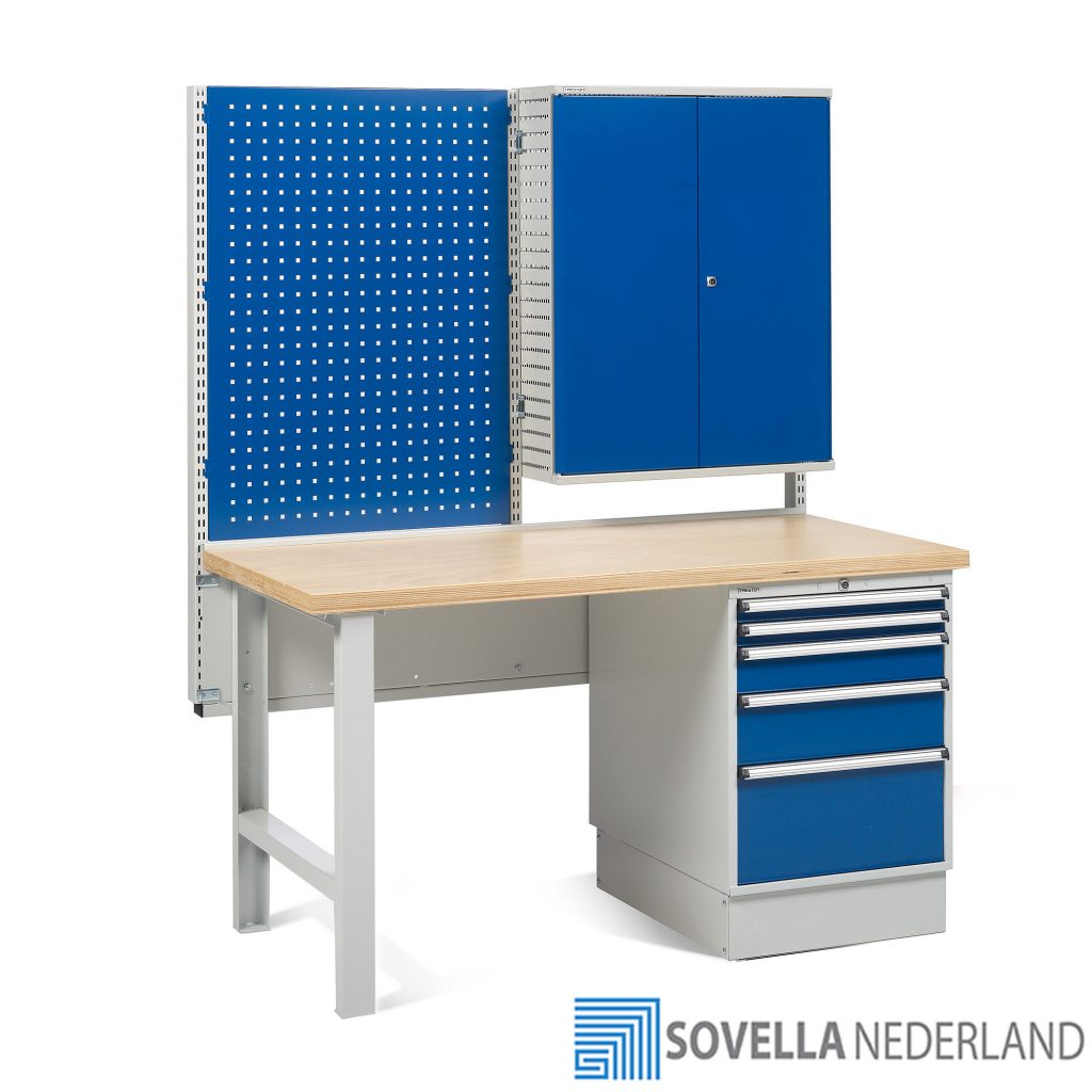 ENG_Sovella Nederland Treston workshop workbench with lockable tool panel