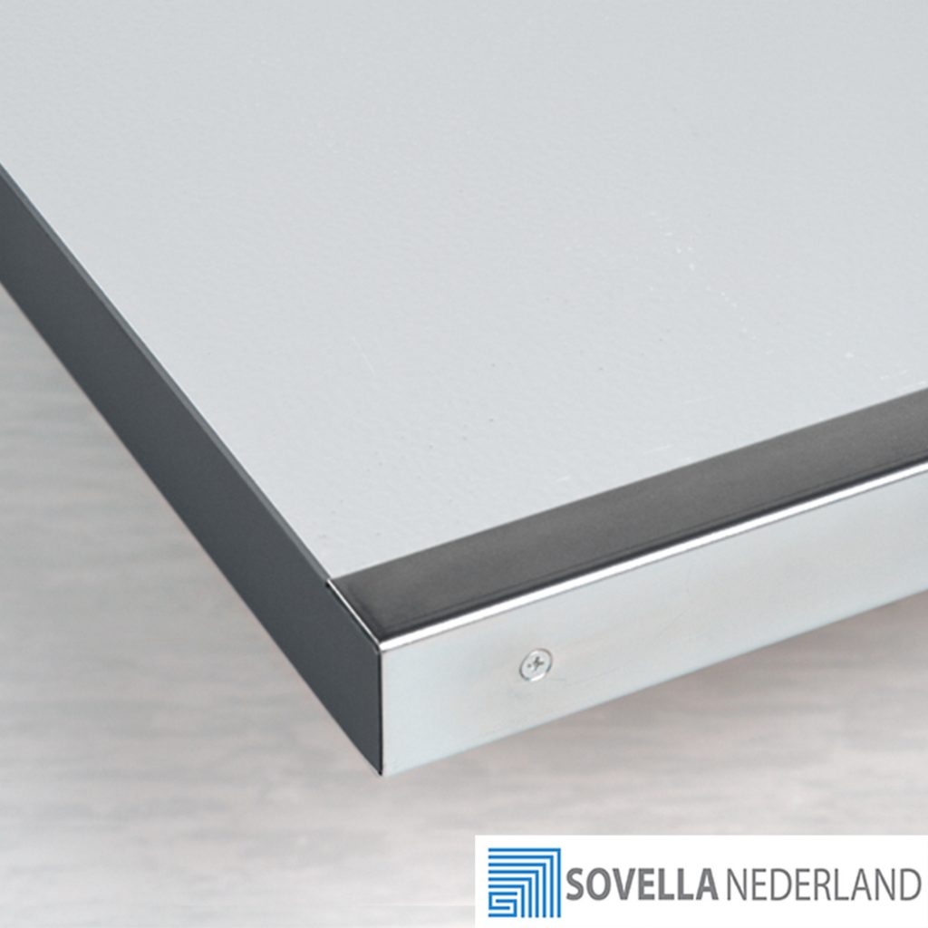 ENG_sovella nederland Treston vinyl worktop with steel edge for usage in demanding workspace