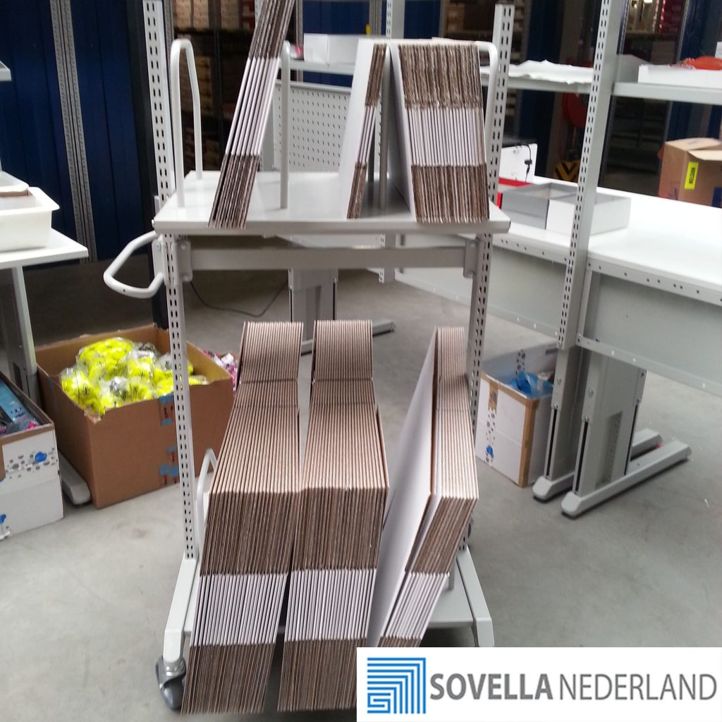Sovella Nederland Kartontrolley combinatie 2 dubbel voor webshop van schoenen