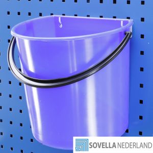 Sovella Nederland Treston afvalemmer 10 liter en ophanghaak voor aan gereedschapsbord