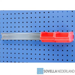 Sovella Nederland Treston Leverancier Bakkenstrip voor opslagbakken aan een gereedschapsbord