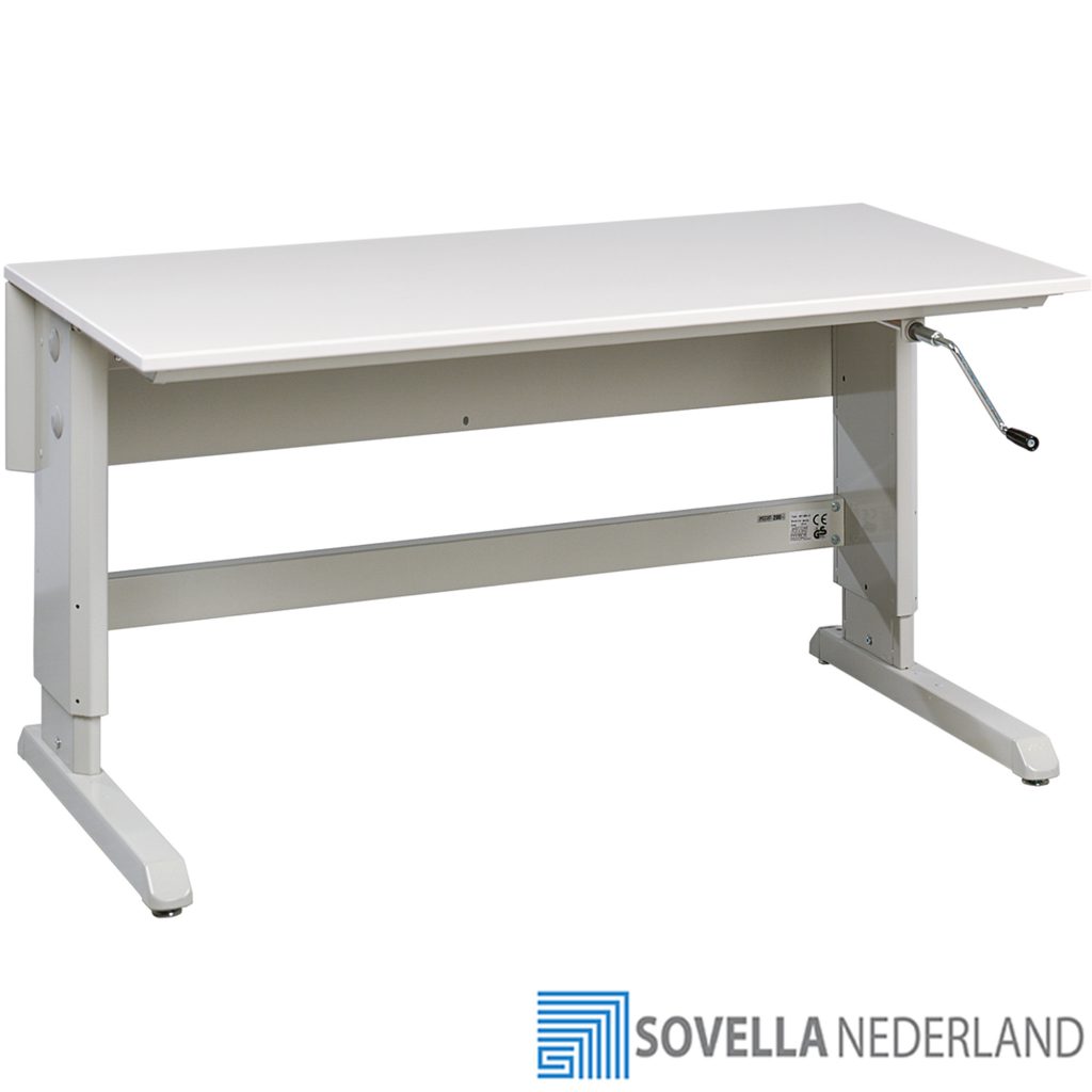 Sovella Nederland Treston handcrank worktable tafel met zwengel verstelling